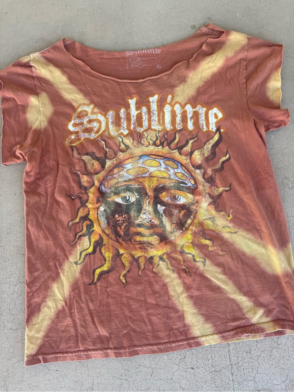 Sublime Sun Face Tie Dye Graphic T-Shirt Size Small
